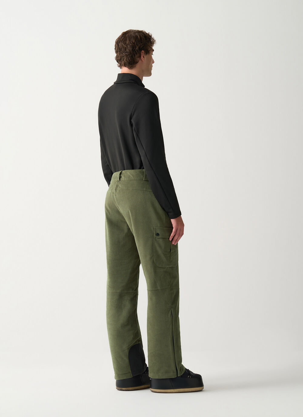 Padded corduroy ski pants image number 3