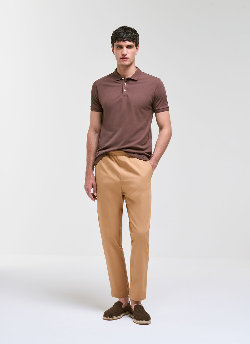 Stretch piqu&eacute; polo shirt image number 1