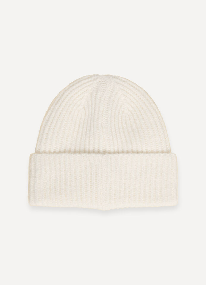 Women’s rib-knit hat with logo image number 2