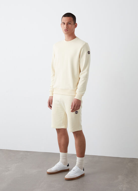 Solid colour crew-neck sweatshirt