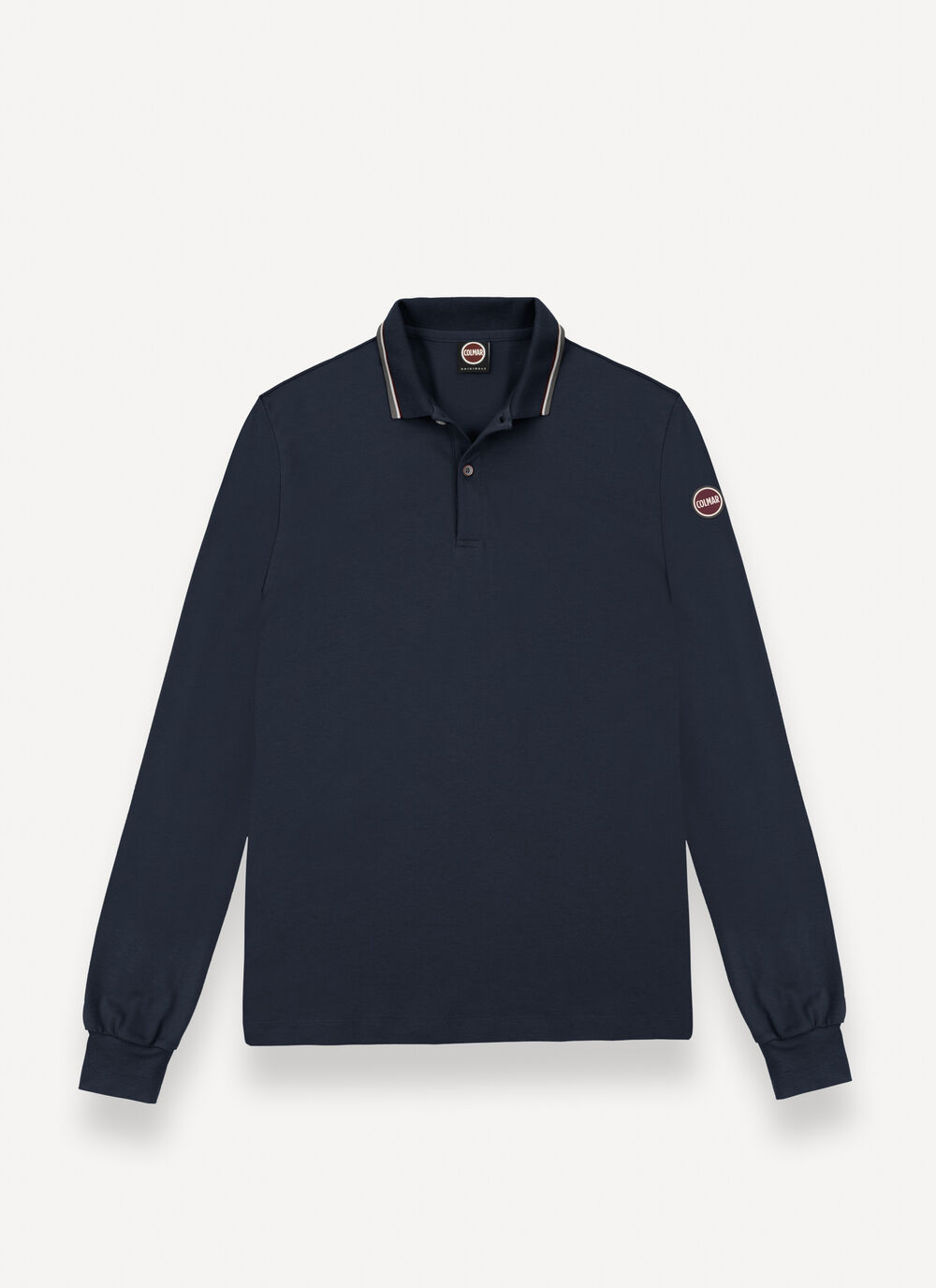 Long-sleeved tricolour polo shirt image number 4