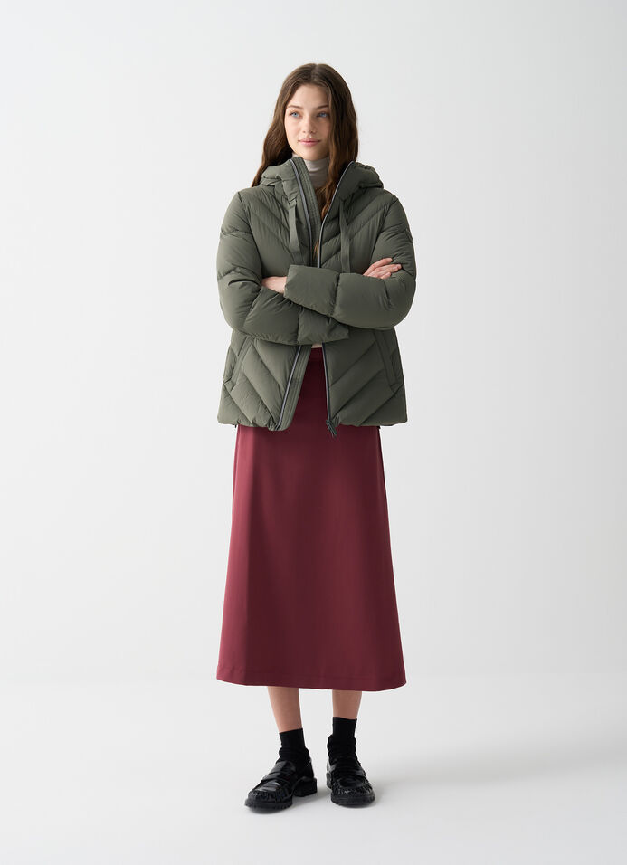 Stretch down jacket with drawstring image number 0