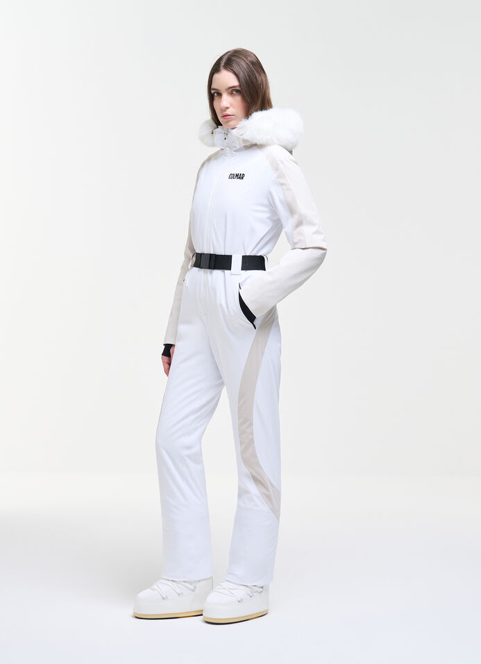 Desire padded ski suit with fur