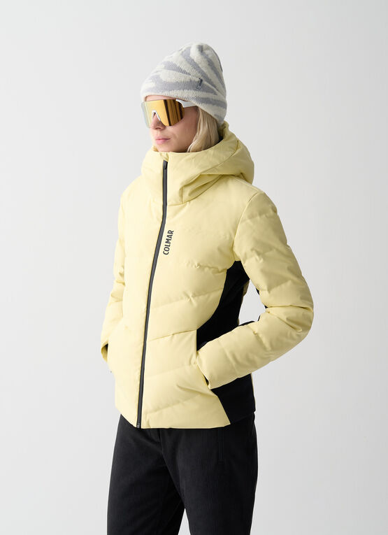 Shaping padded ski jacket