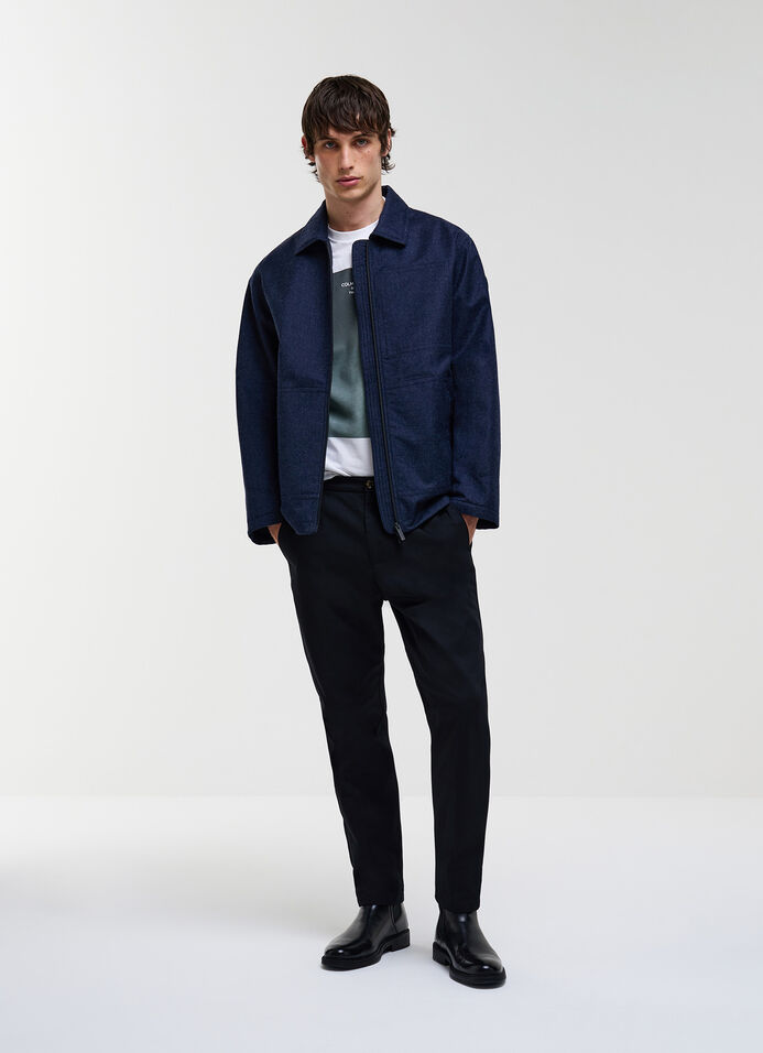Lightweight wadded shirt jacket.