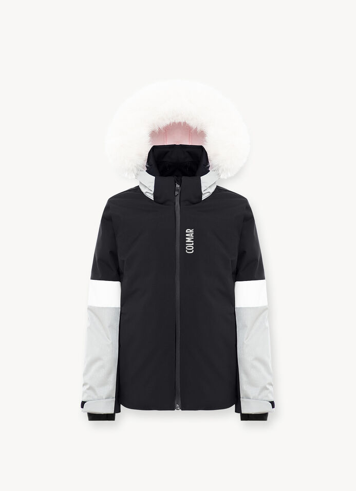 Girls’ ski jacket with fur image number 3