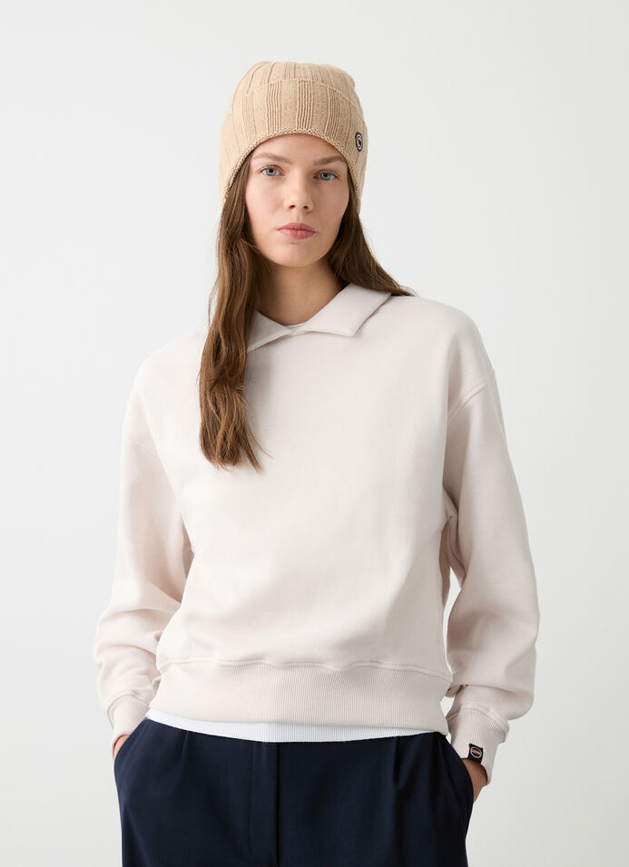 Sweatshirt with collar and darts image number 2