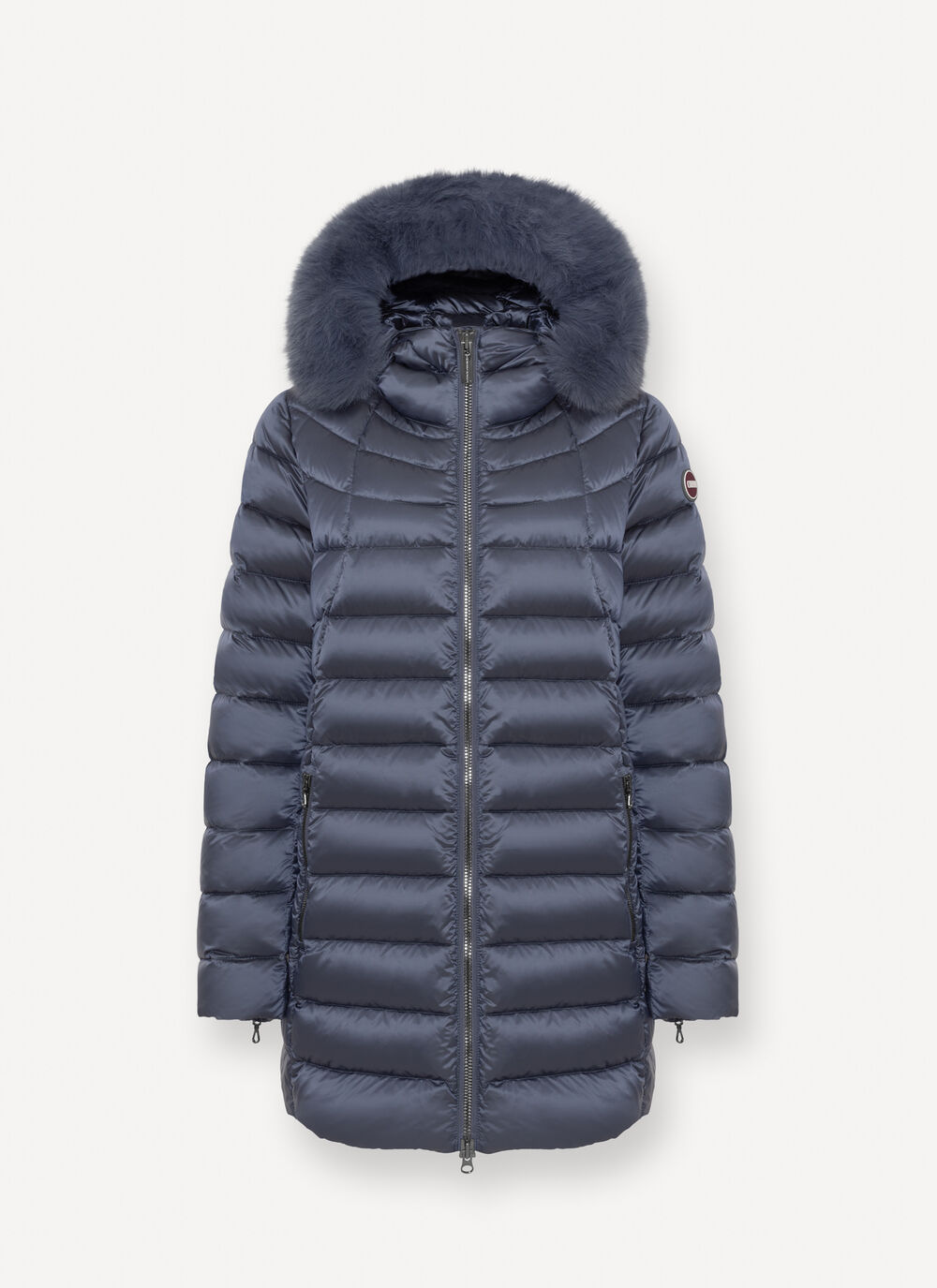 Trapezf&ouml;rmige Daunenjacke mit Kunstpelz image number 4