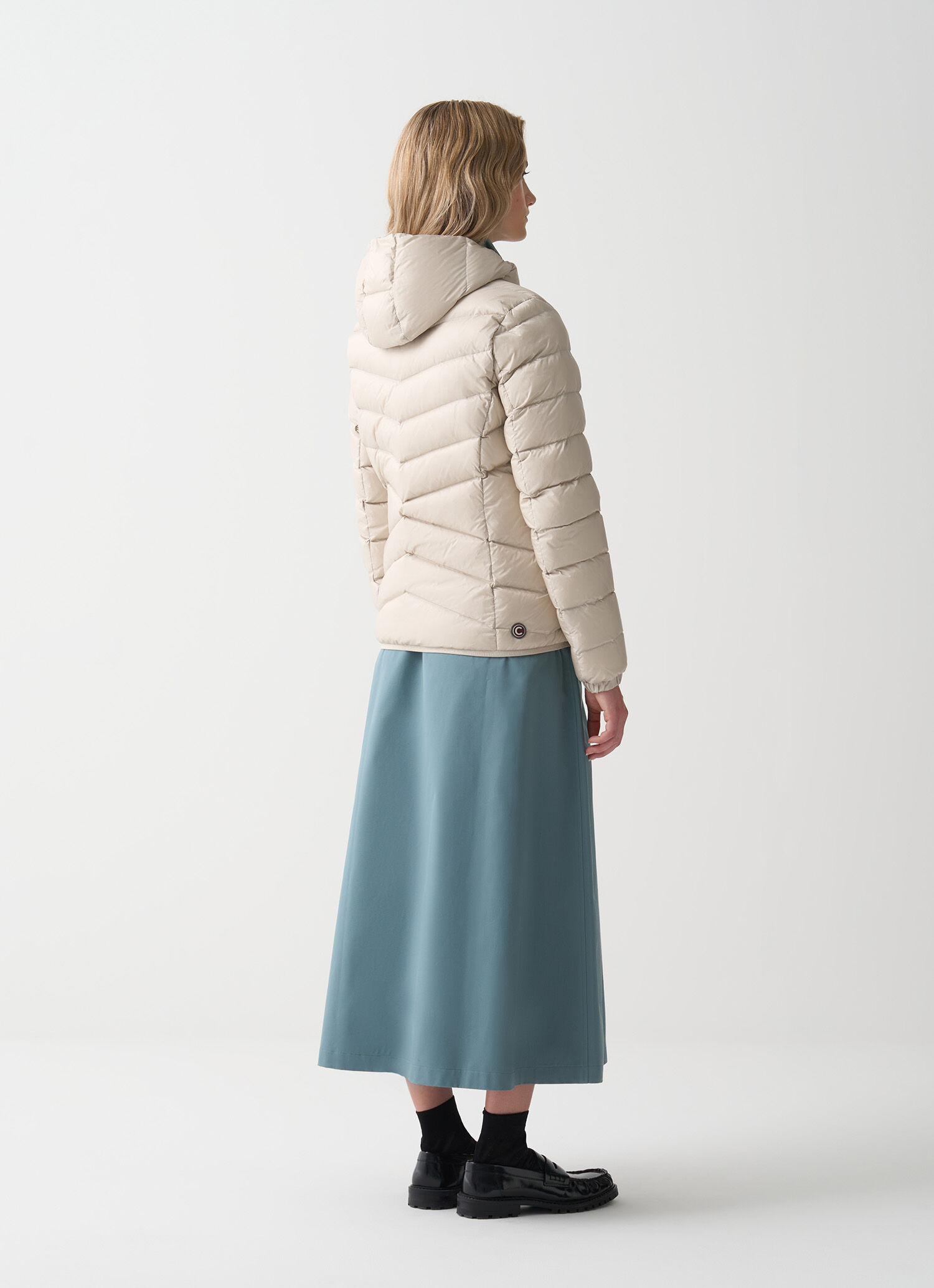 ダウンジャケット・コート COLMAR ORIGINALS FW24 DPP-QUILT WITH LOGO (2204 2XX68) Quilted down jacket with hood - HEMP BEIGE | Colmar