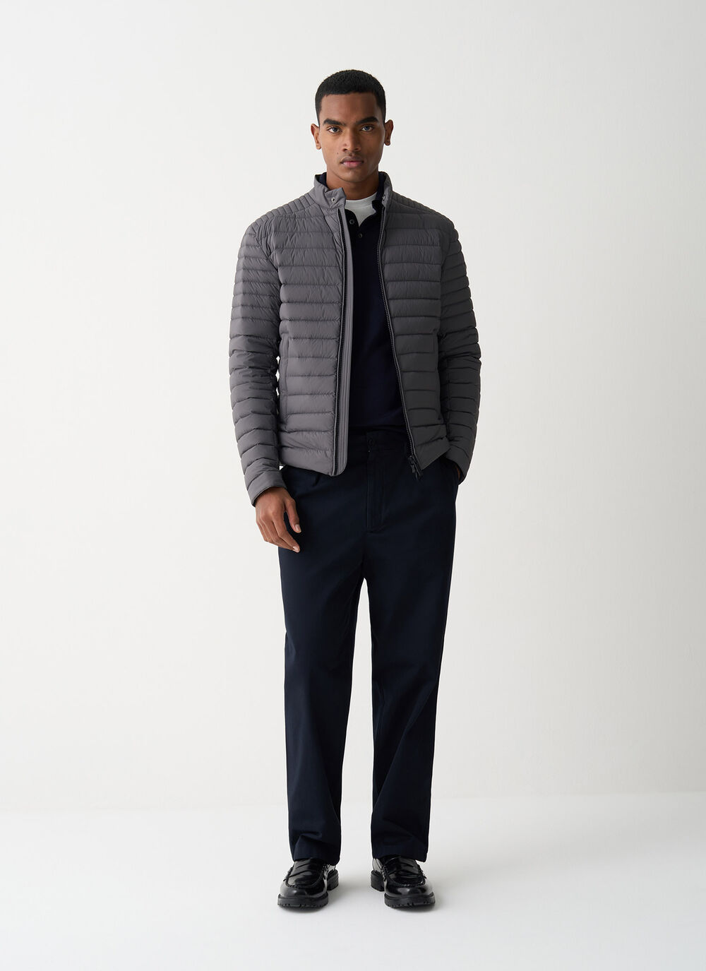 Giacca biker in piuma leggera image number 0