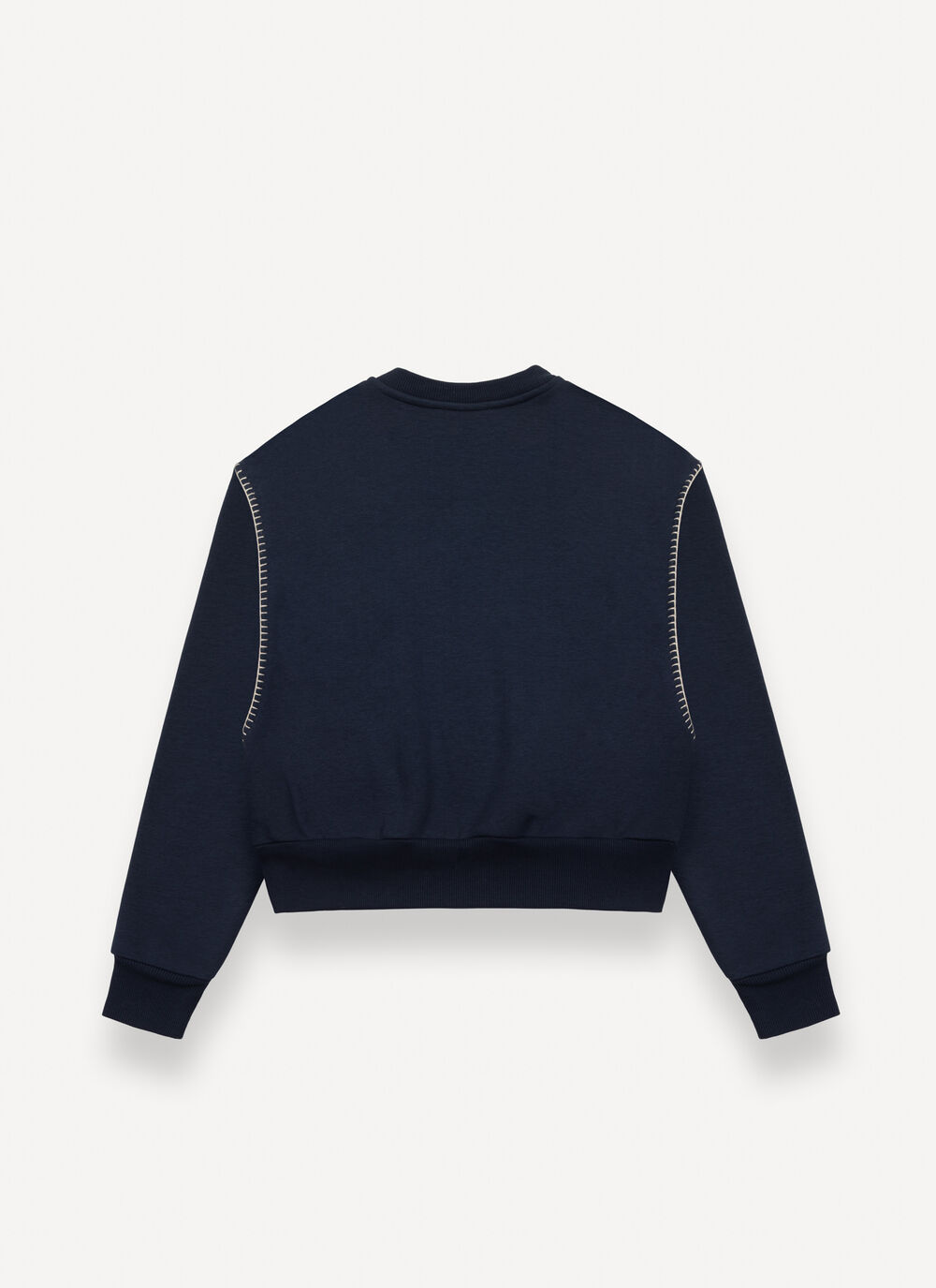 Sudadera corta con bordado image number 5