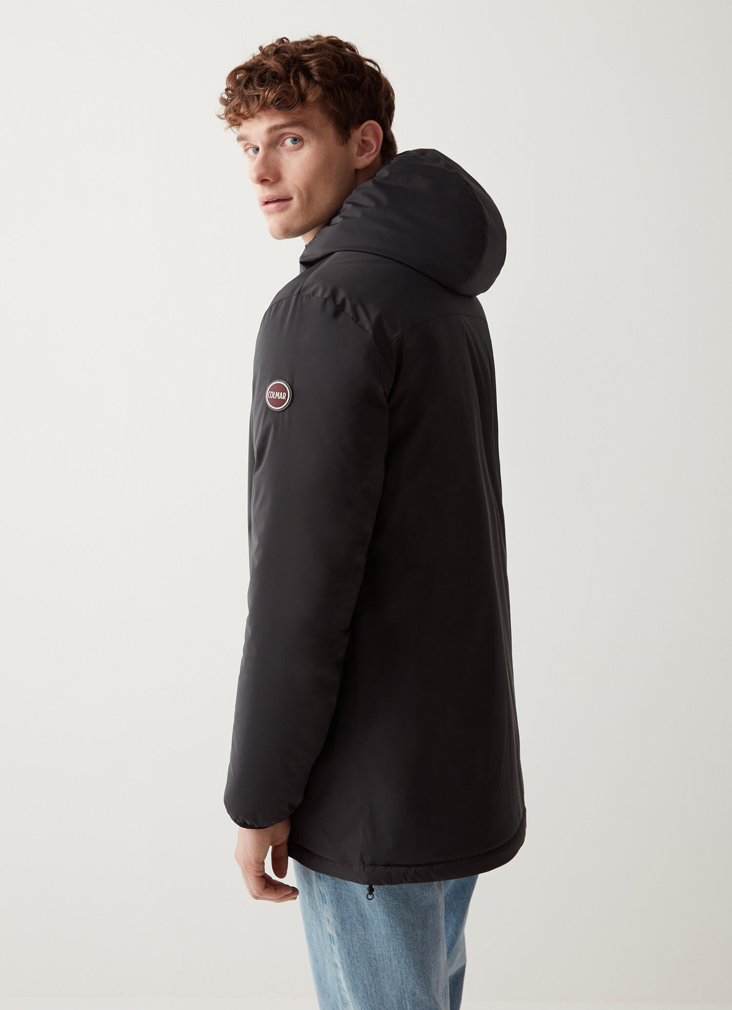 Long insulated jacket in stretch fabric Colmar