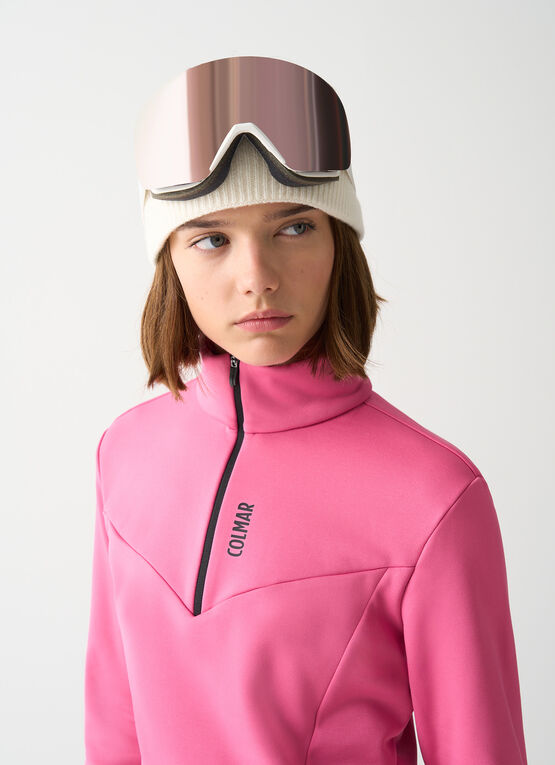 Half-zip stretch ski fleece