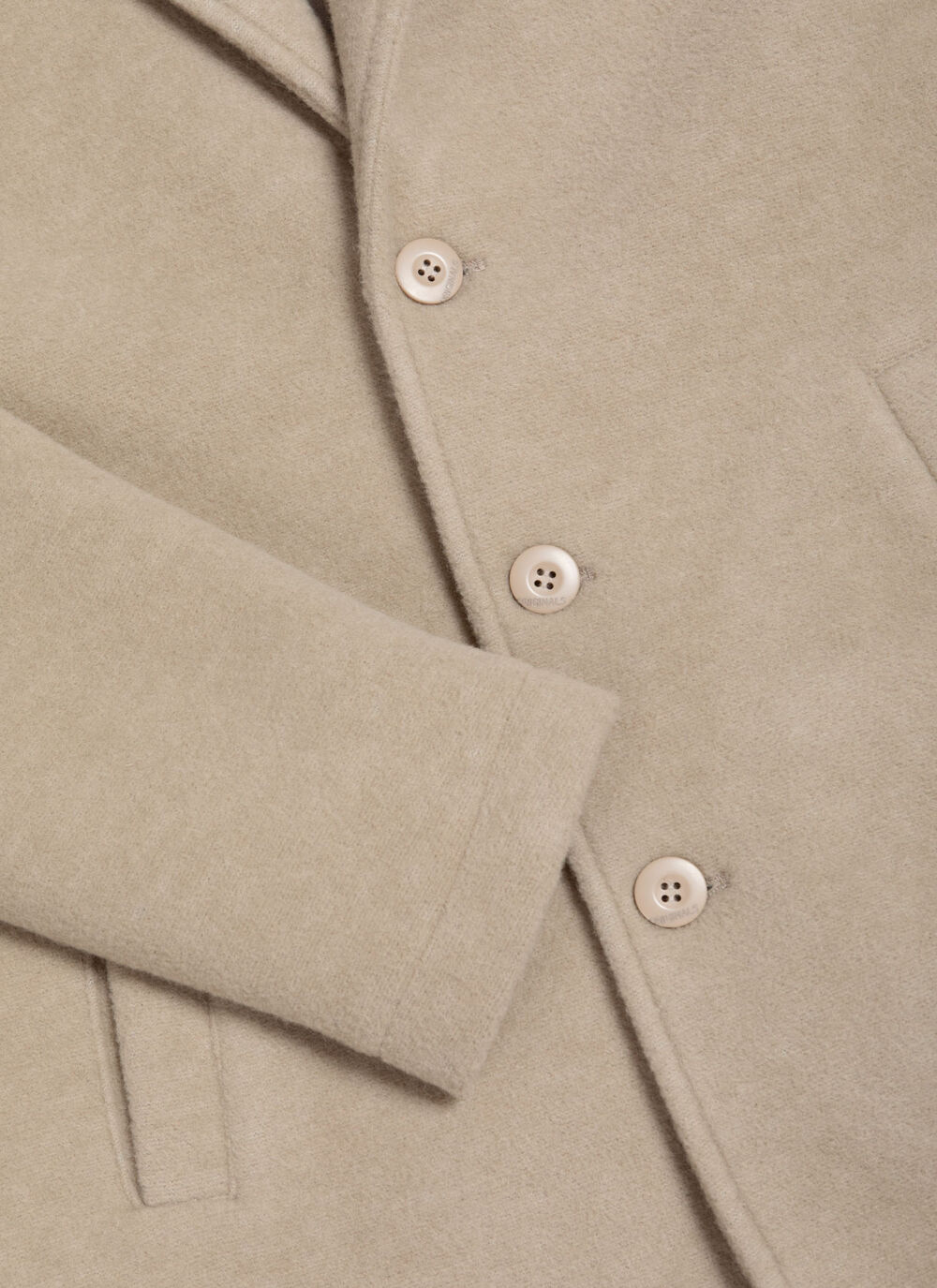 Wool cloth coat with nylon inserts  image number 6