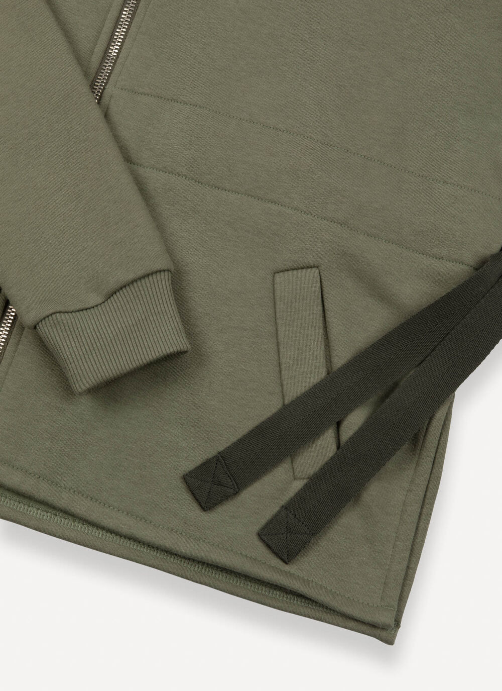 Sweat zipp&eacute; avec cordon de serrage &agrave; la taille image number 5