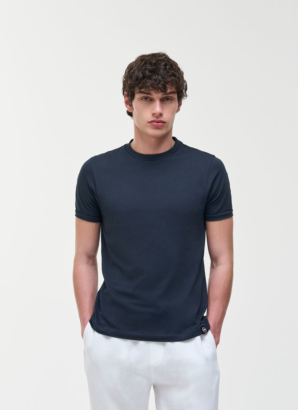 T-shirt slim in cotone supima&reg; image number 0
