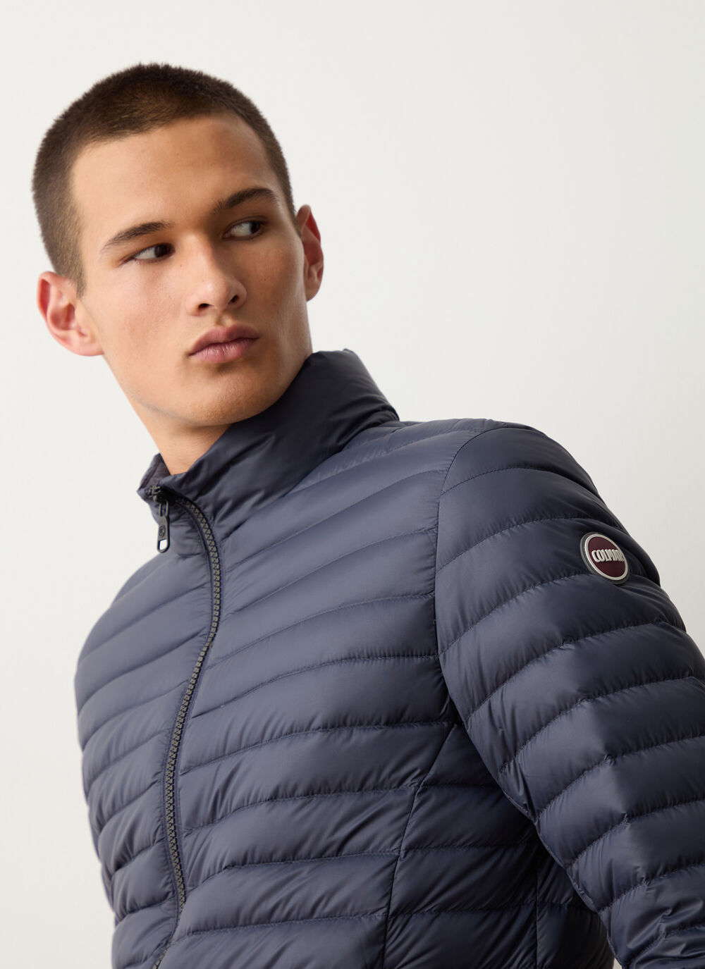 Autumn-weight down jacket with padded collar image number 0