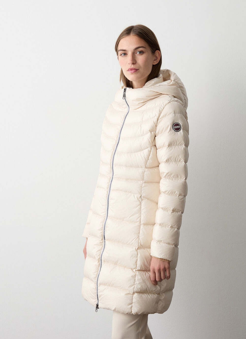 Long down jacket with inner vest image number 0