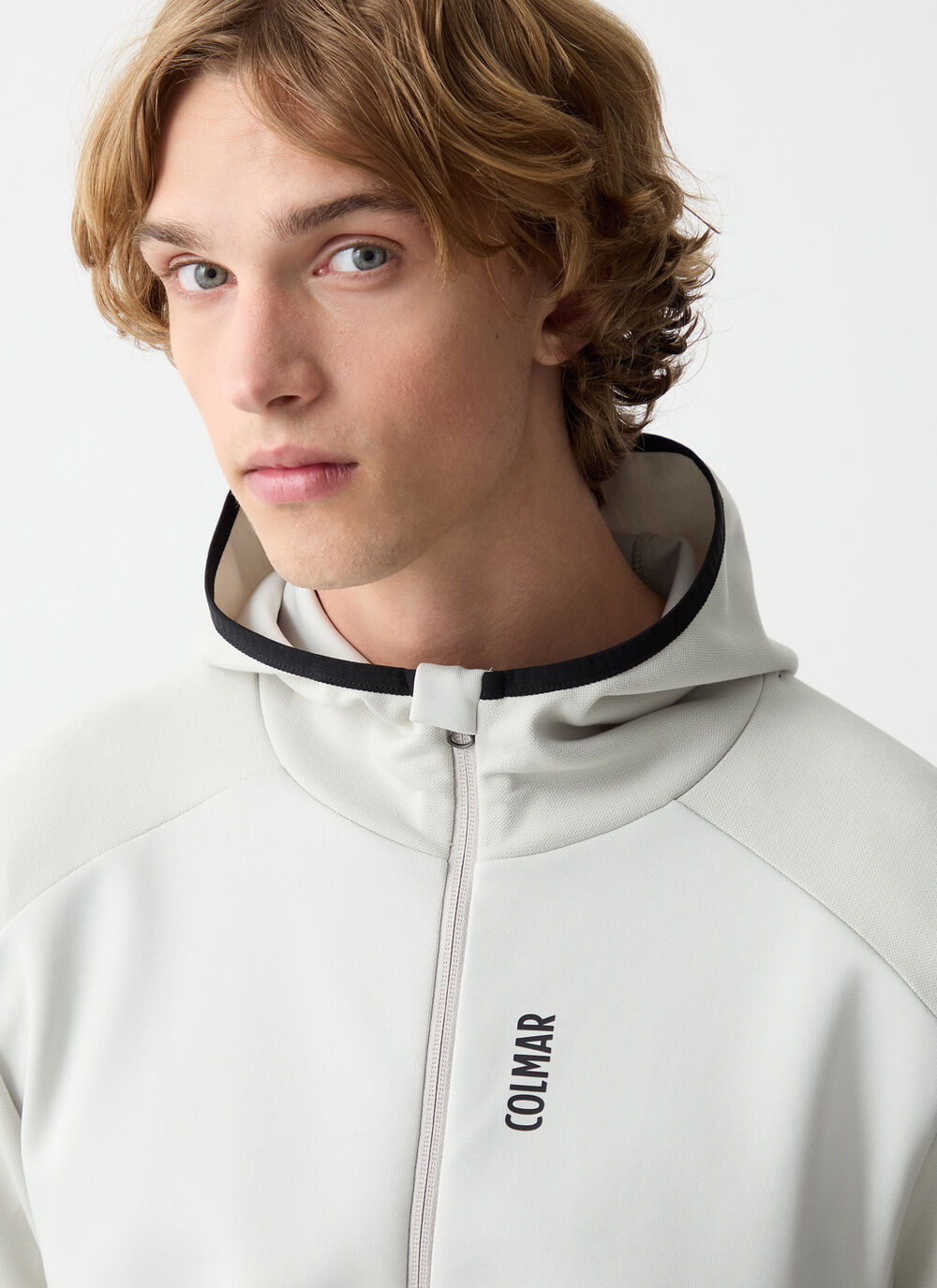 Full-zip stretch hoodie image number 2