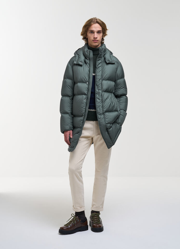 Long puffy down jacket