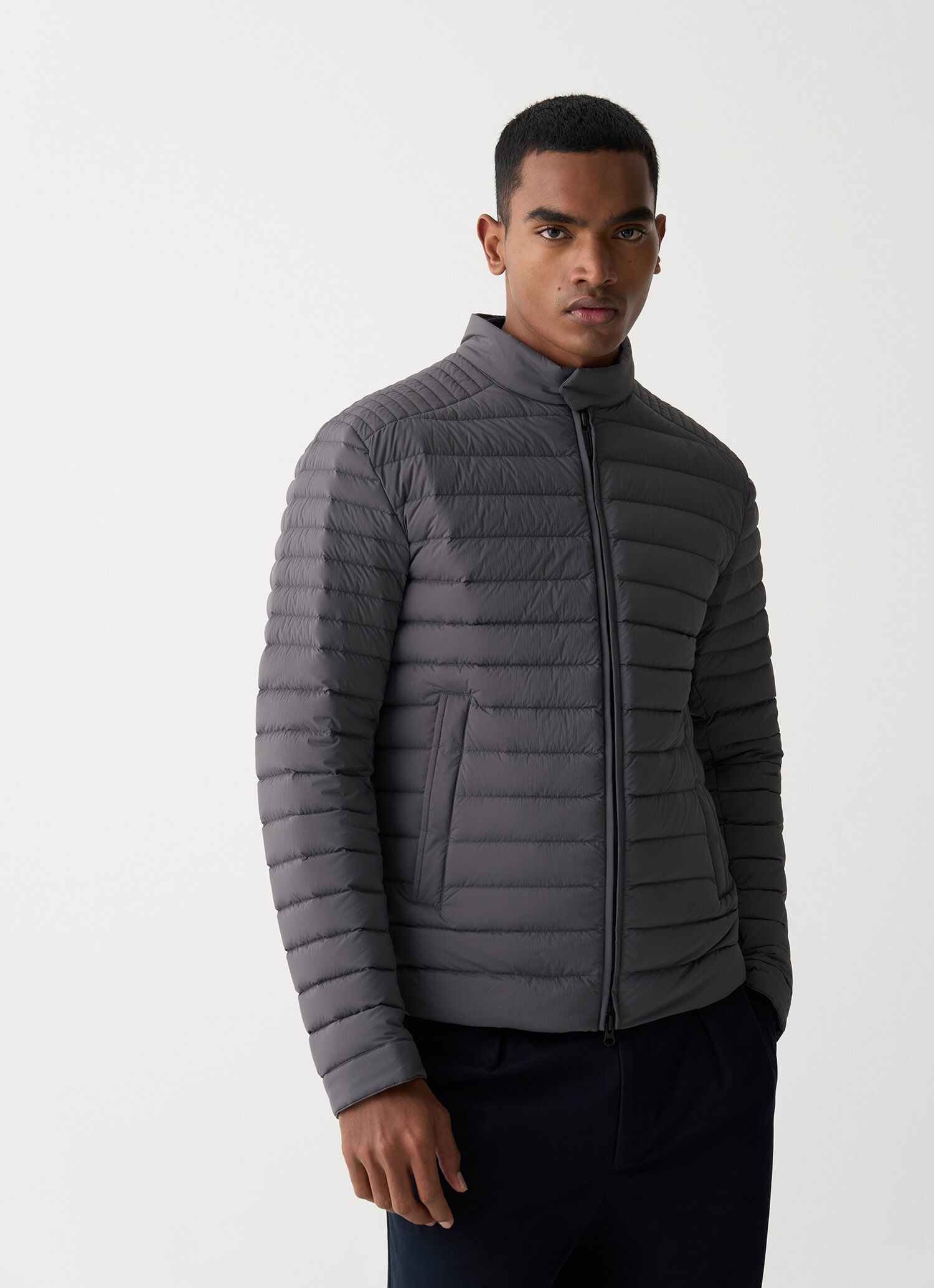 Lightweight down biker jacket - STREET GREY | Colmar