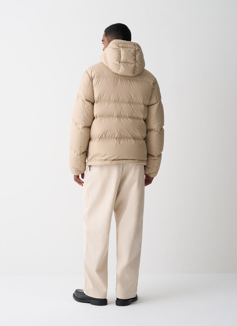 Puffy down jacket with hood image number 3