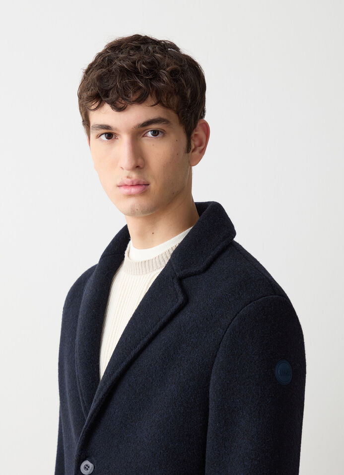 Wool cloth coat with nylon inserts  image number 2