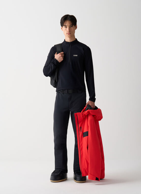 Ski-Thermoshirt mit Stretch und Reißverschlusskragen