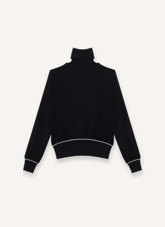 Woollen ski polo-neck 