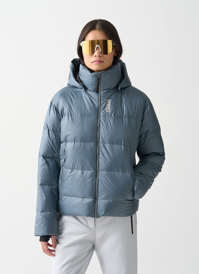 Puffy padded ski jacket image number 1