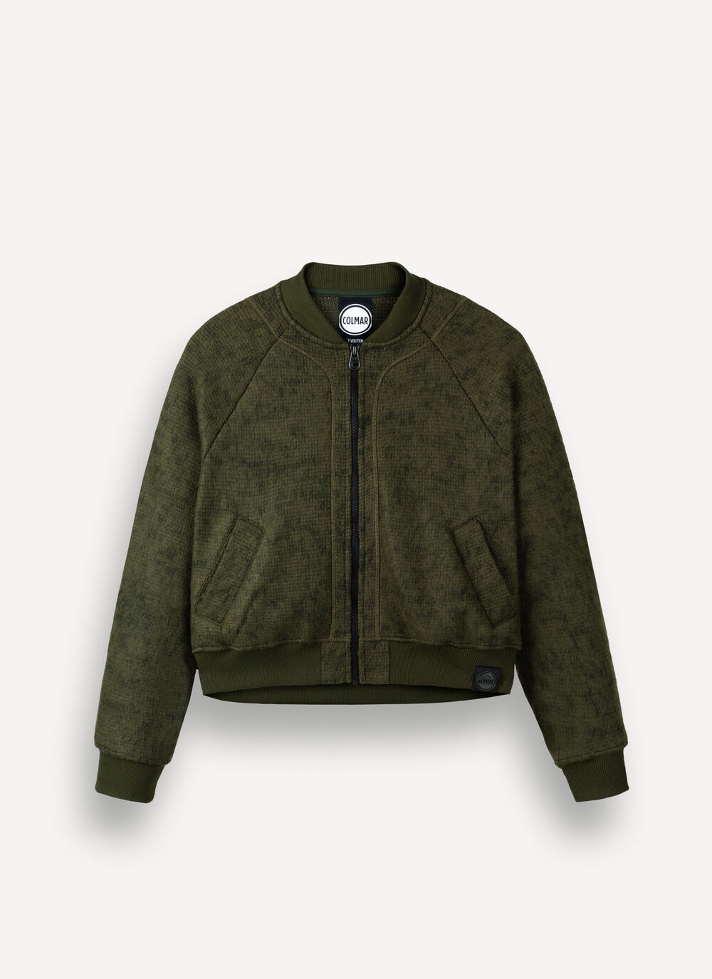 Jacquard knit bomber jacket image number 3