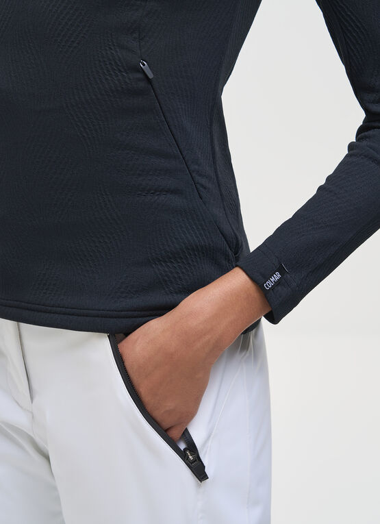 Half-zip jacquard fleece ski fleece