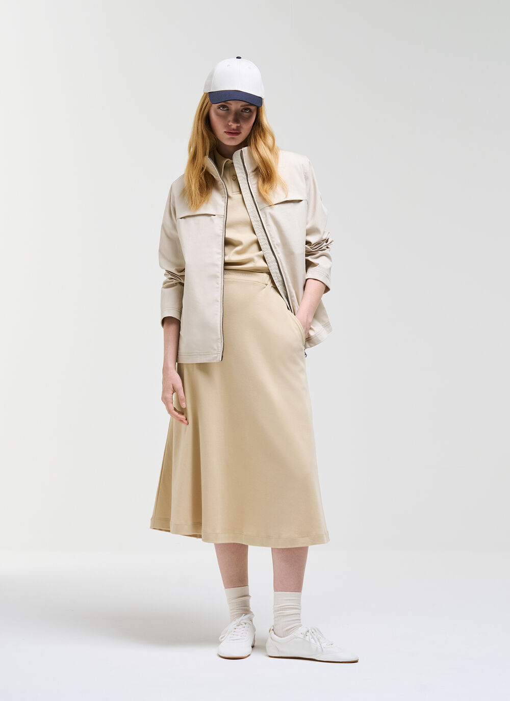 Gonna midi in cotone image number 0