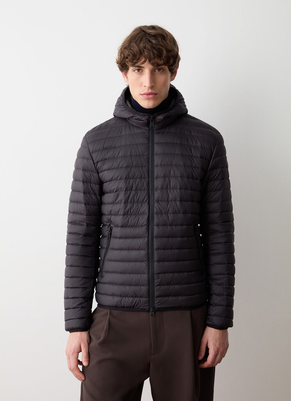 Autumn down jacket with hood image number 1