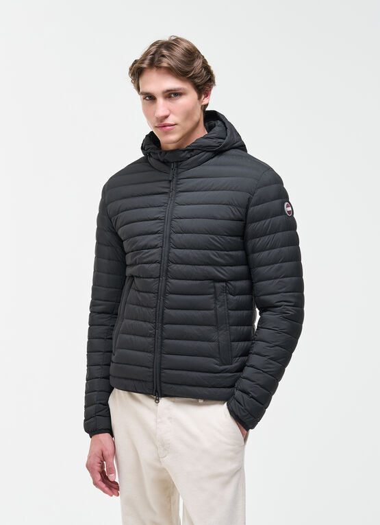Light down jacket with hood