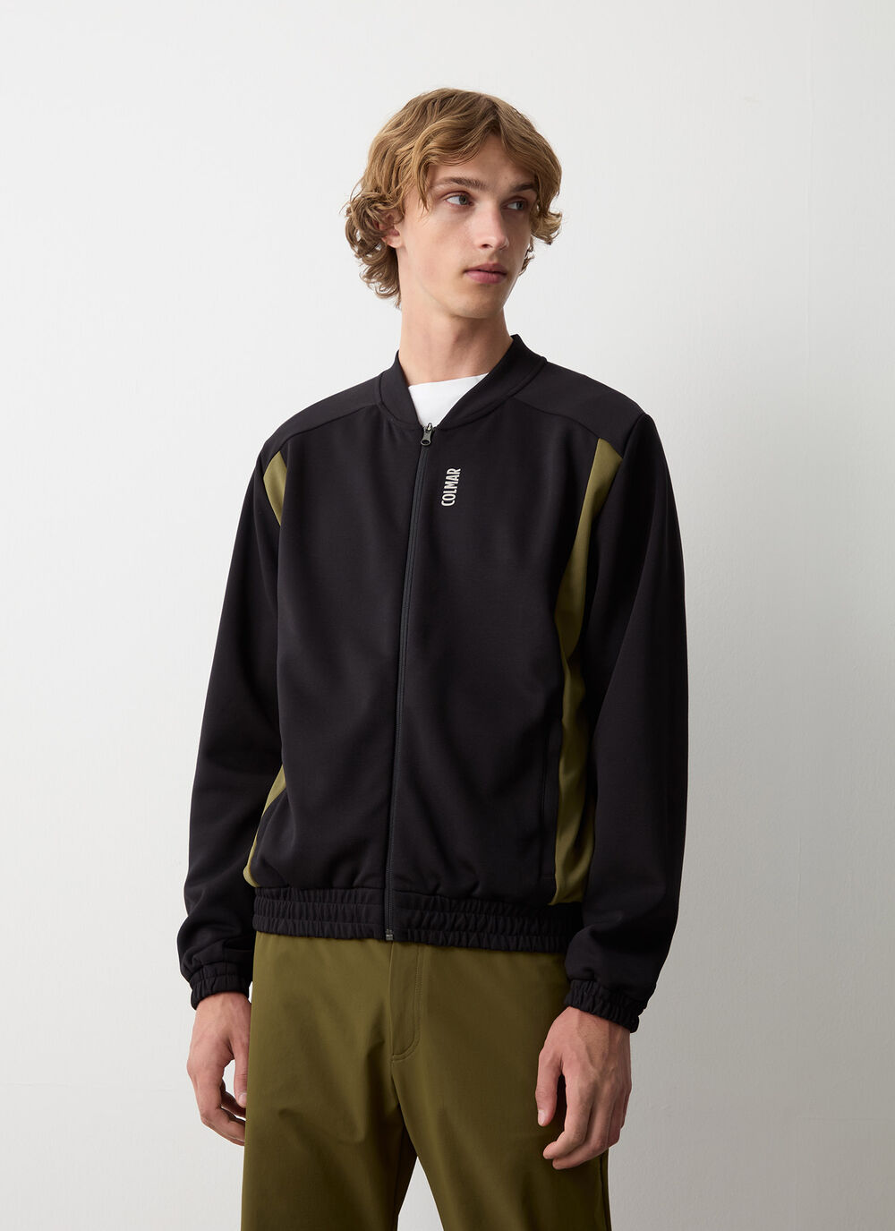Stretch bomber-style sweatshirt image number 0