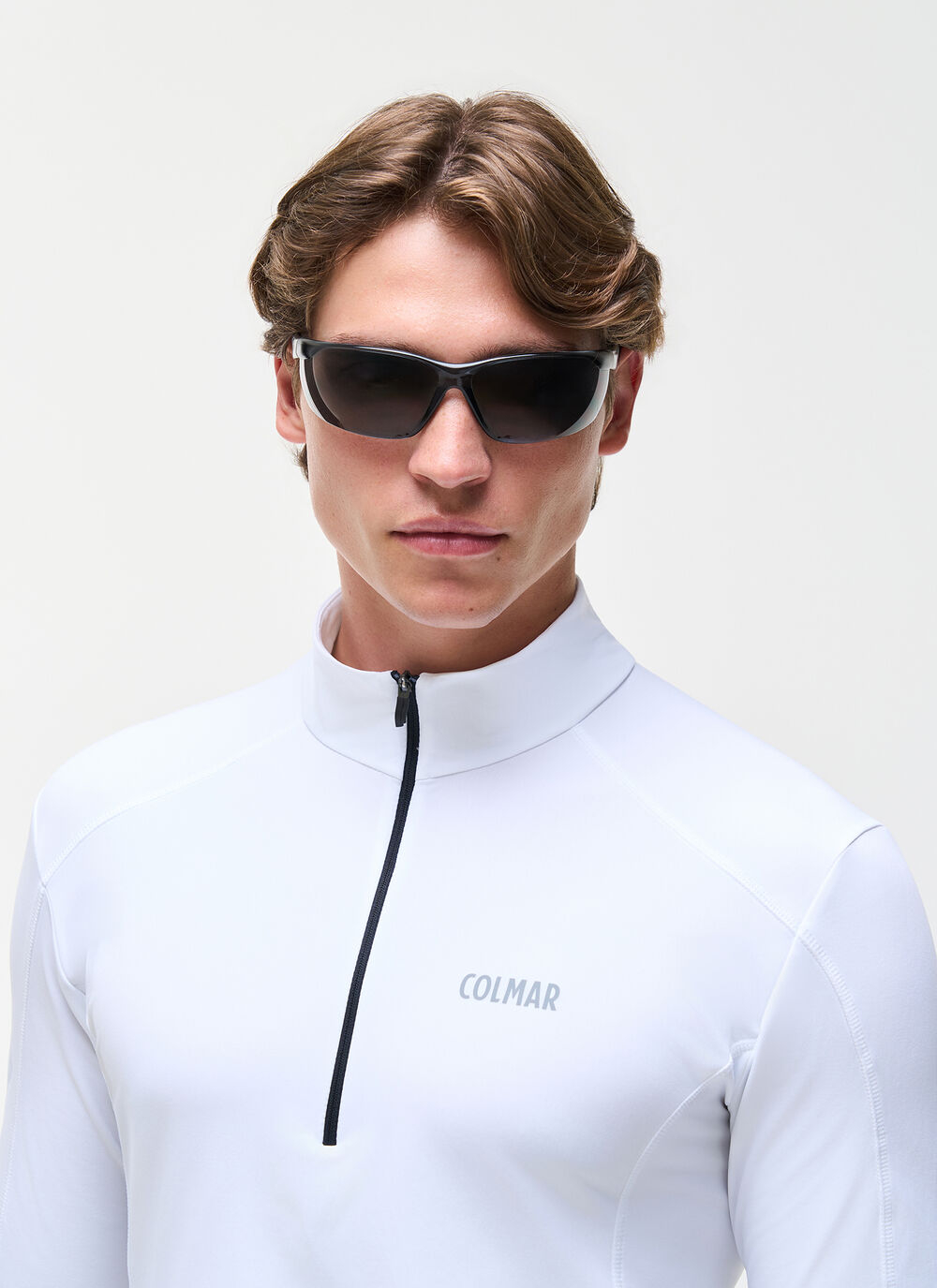 Thermal ski sweatshirt with half-zip