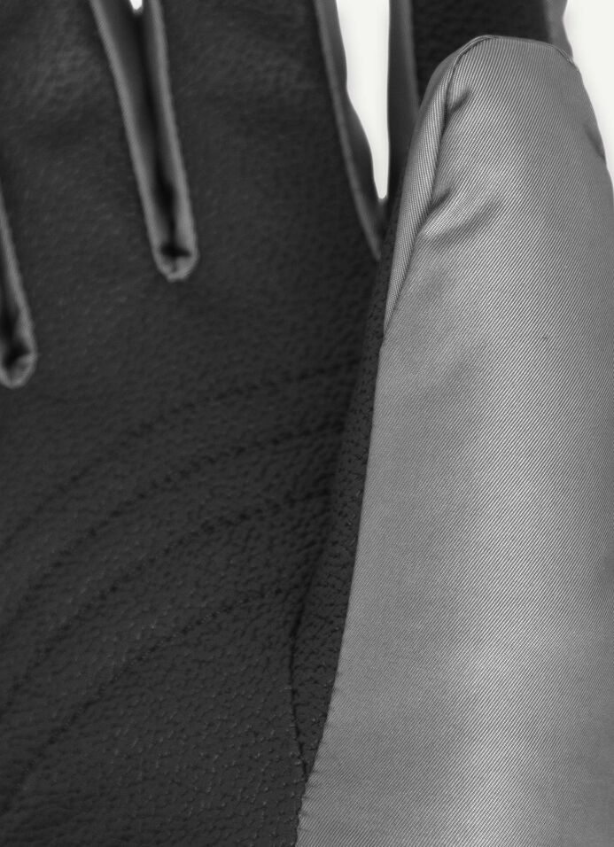 Women's iridescent ski gloves with faux fur image number 2