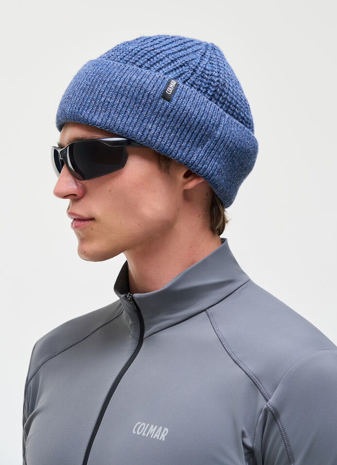 Gerippte Unisex-M&uuml;tze mit Fleecefutter