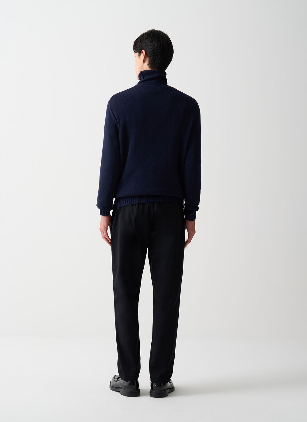 Branded wool polo-neck pullover image number 3