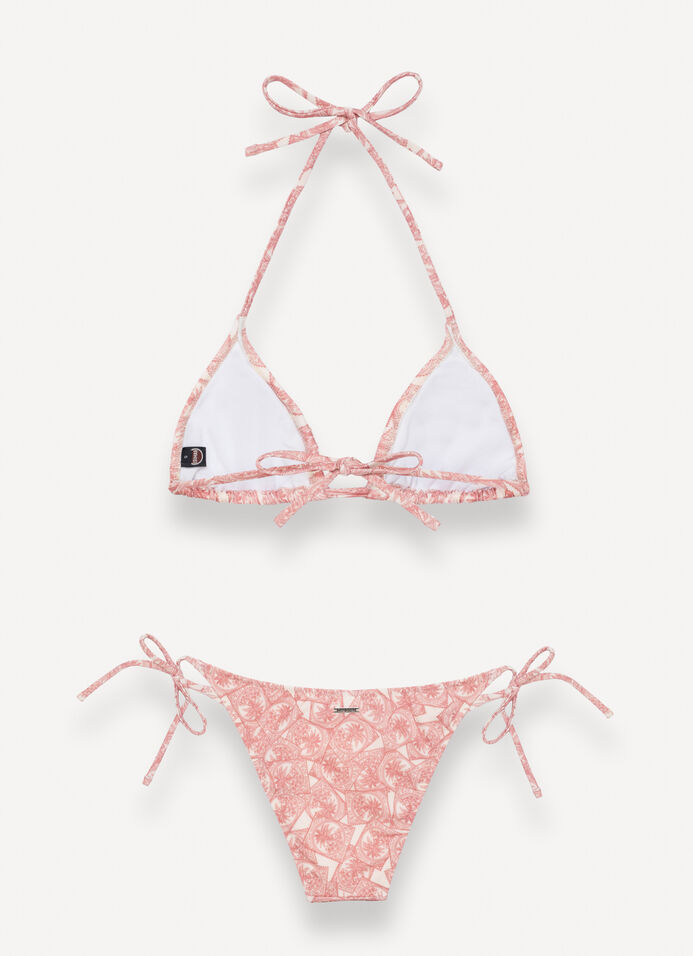 Patterned triangle top bikini image number 5