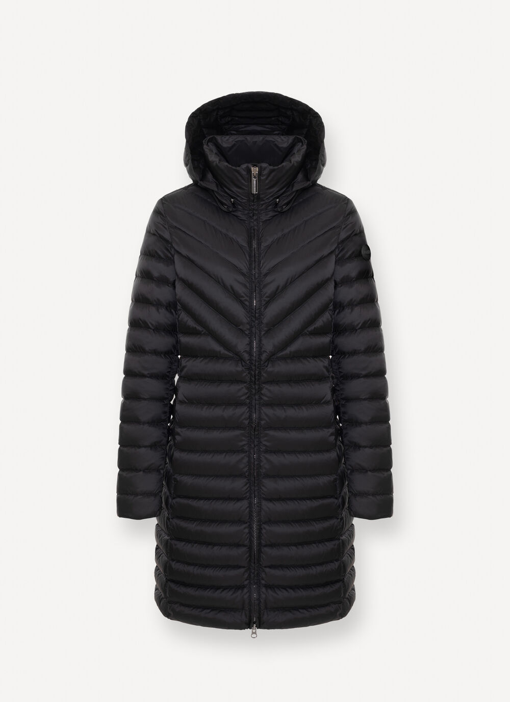 Long lightweight down jacket with hood image number 4