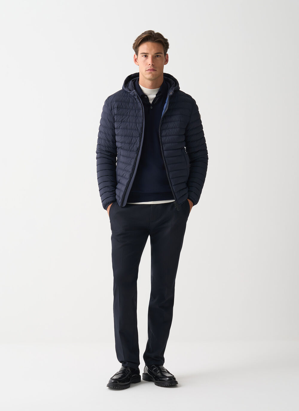 Light down jacket with hood image number 0