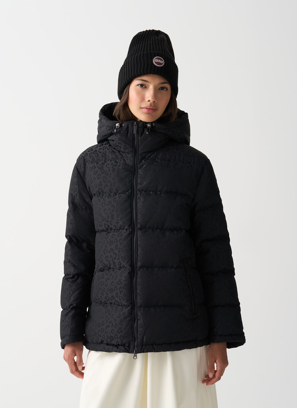 Piumino animalier con cappuccio image number 1