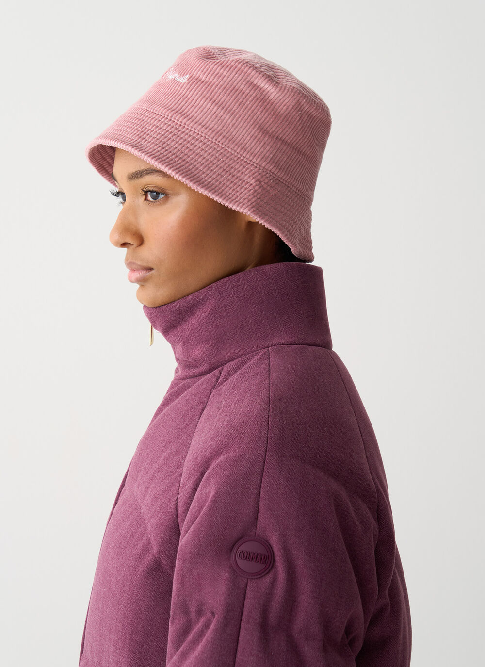 Down jacket with chevron design  image number 2