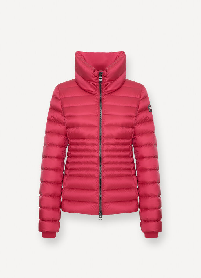 Fitted down jacket with knit cuffs image number 4