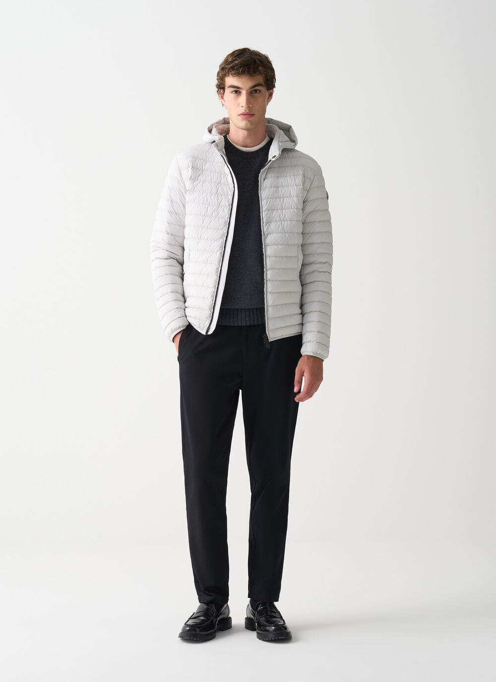 Light down jacket with hood image number 0