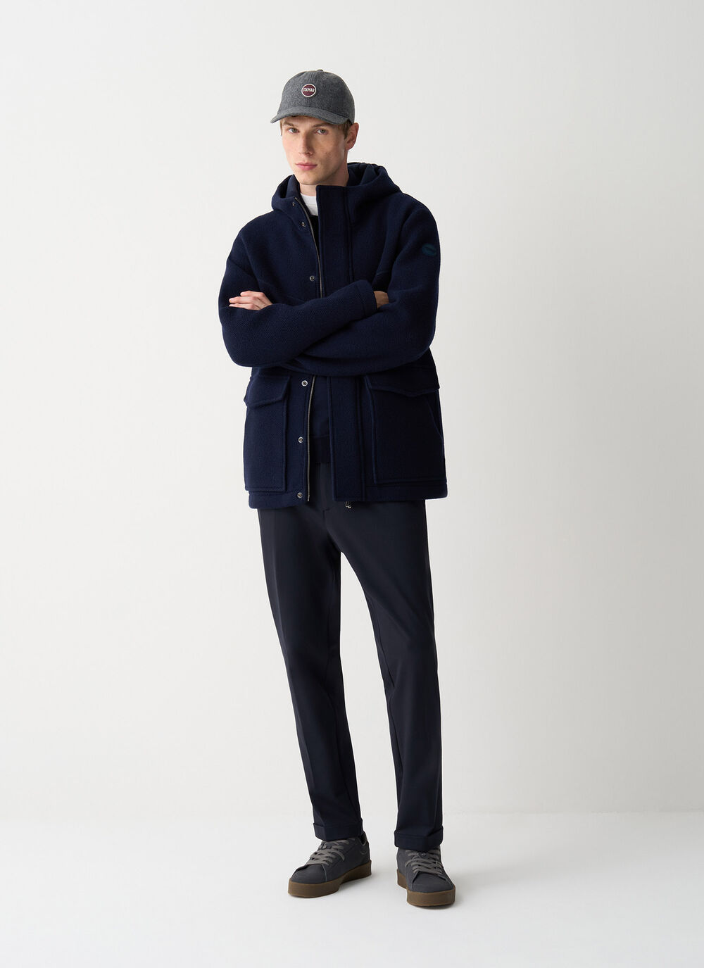 Pique coat with hood image number 0