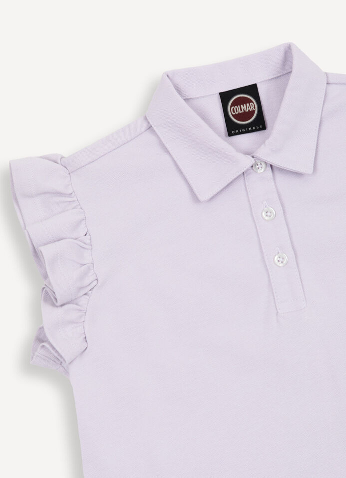 Poloshirt aus Piqué mit Volant image number 6