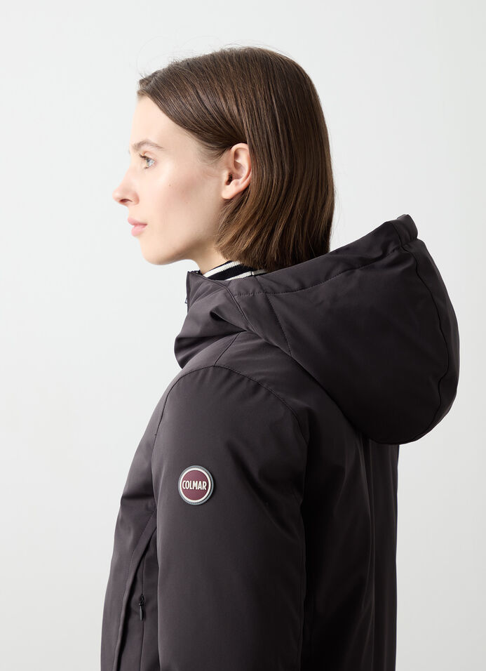 Waterproof fabric down jacket image number 2